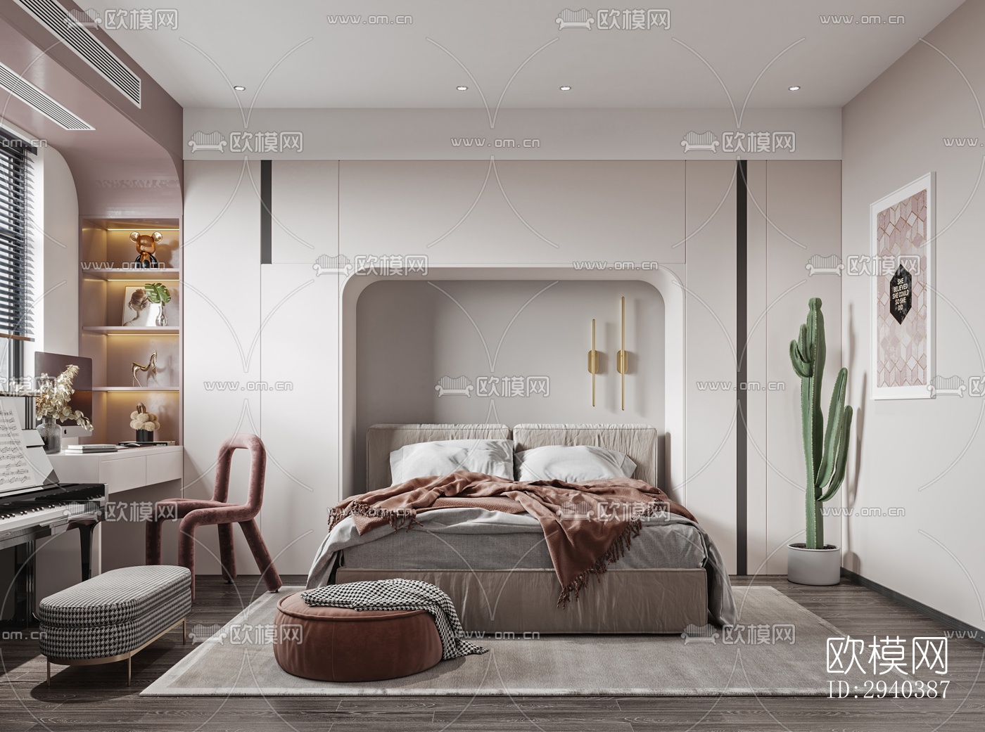 现代平层效果图下载（渲染图16）