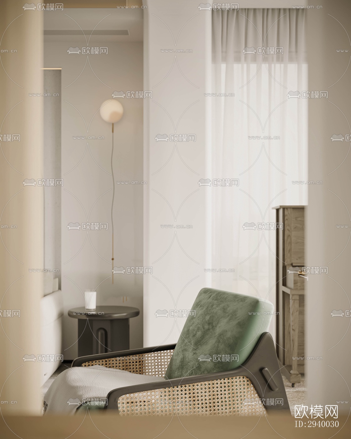 侘寂平层效果图下载（渲染图6）