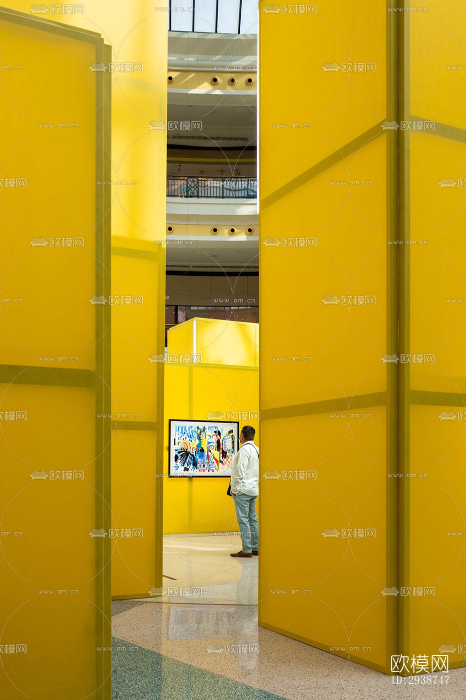 现代展览展厅效果图下载（渲染图3）