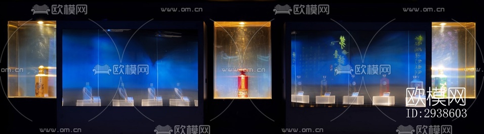 新中式展览展厅效果图下载(渲染图13)