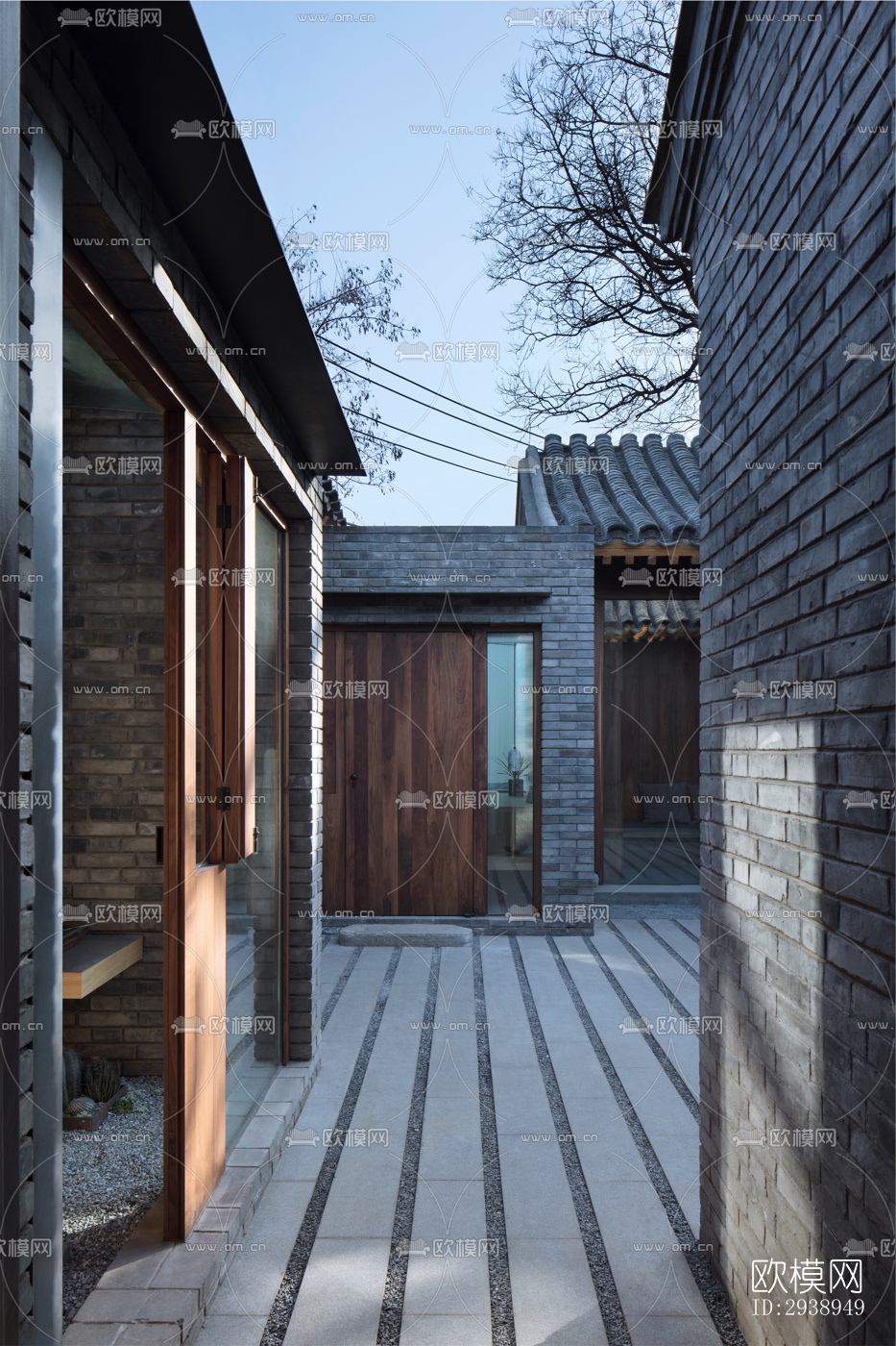 中式酒店民宿效果图下载（渲染图2）