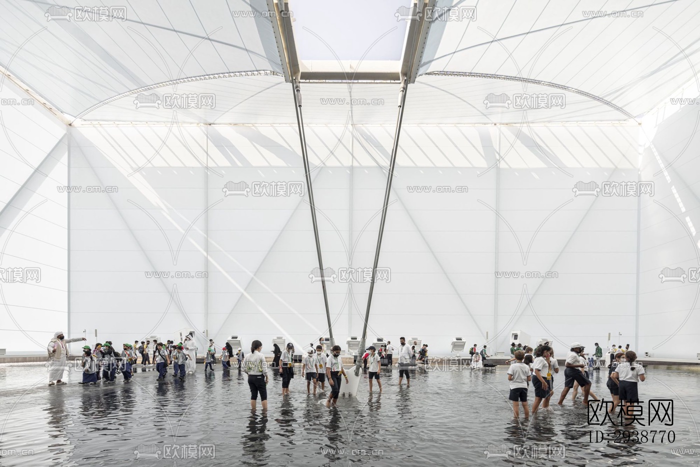 现代展览展厅效果图下载（渲染图3）