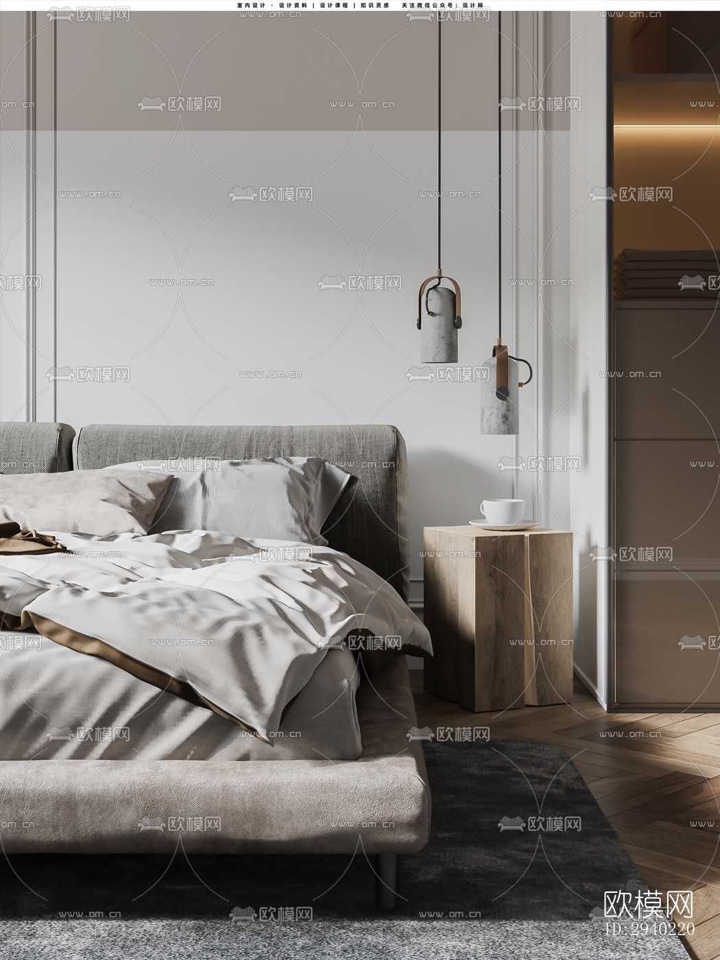 欧式平层效果图下载（渲染图6）