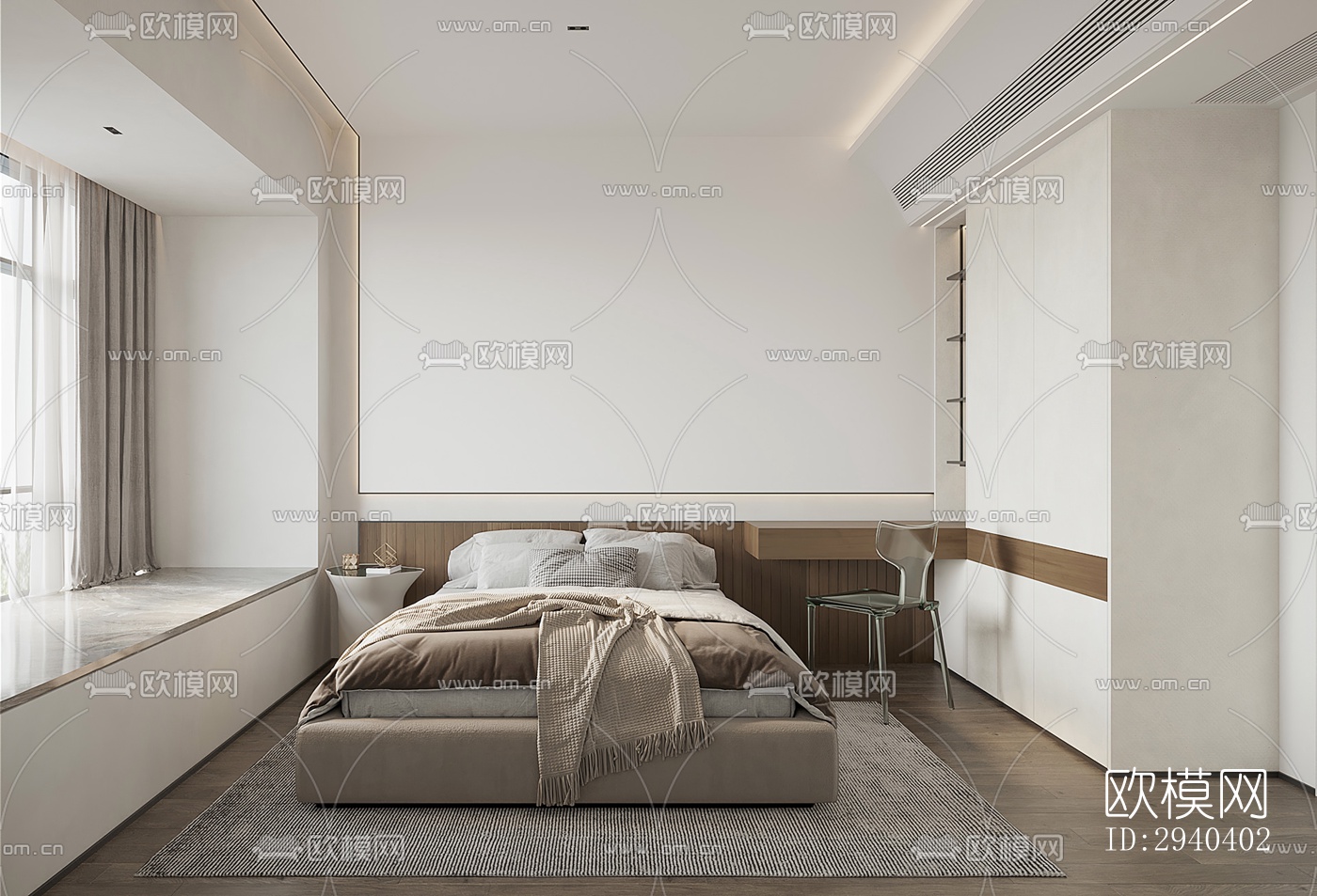 现代平层效果图下载（渲染图6）