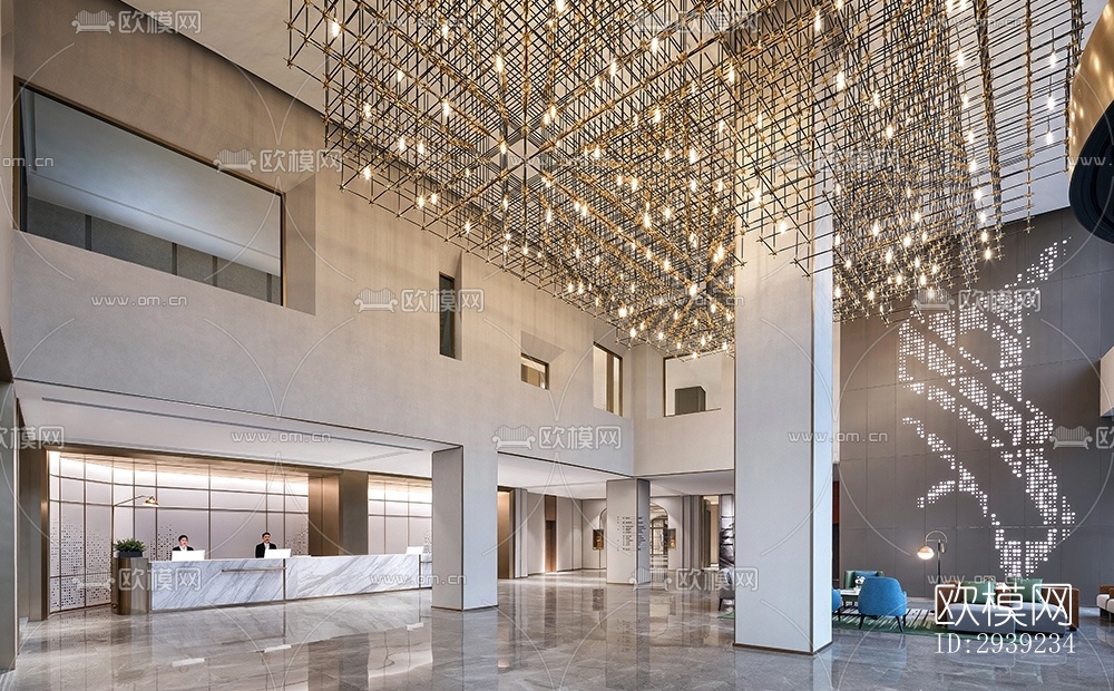 后现代酒店民宿效果图下载（渲染图1）