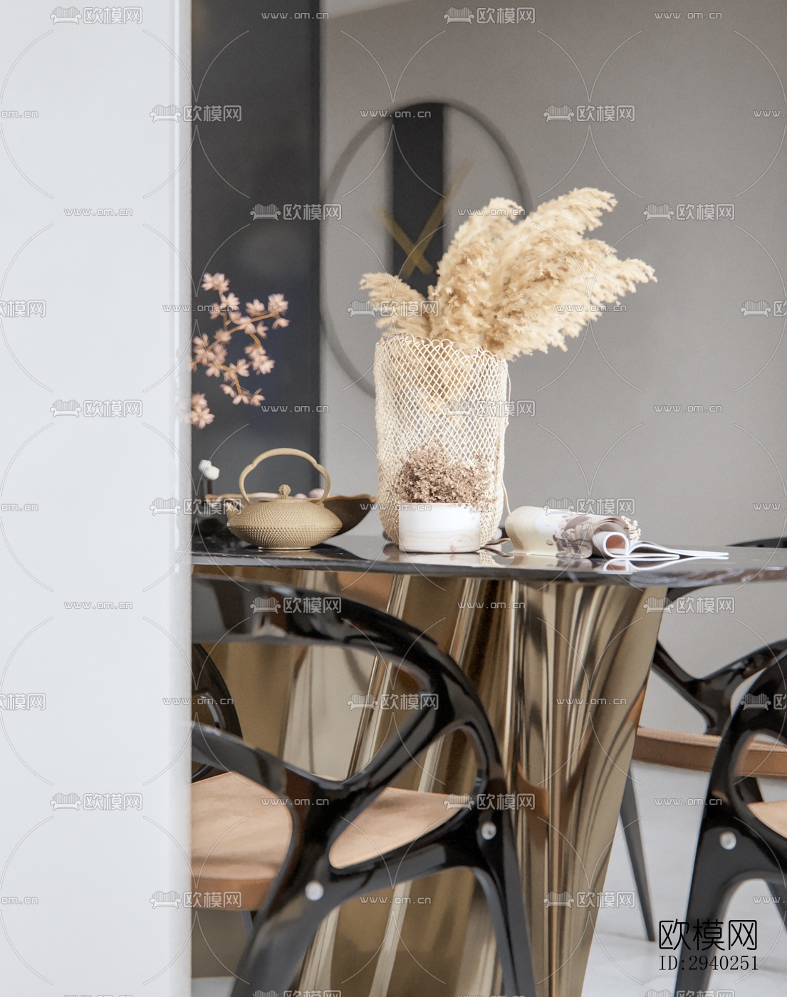 法式平层效果图下载（渲染图10）