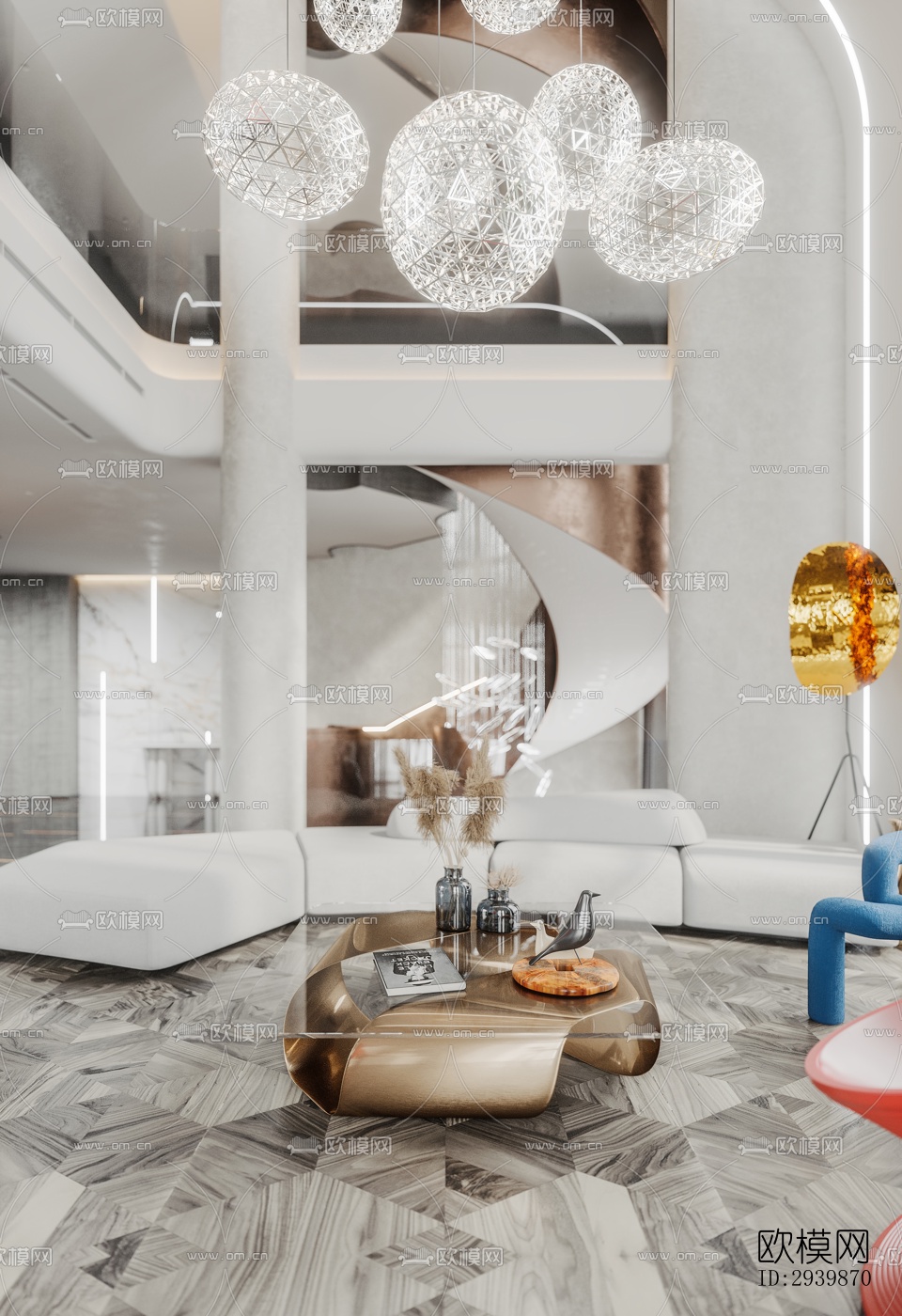 现代别墅效果图下载（渲染图3）