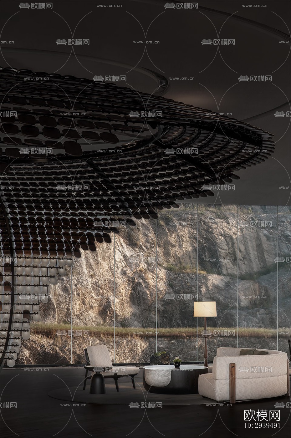 现代酒店民宿效果图下载（渲染图2）