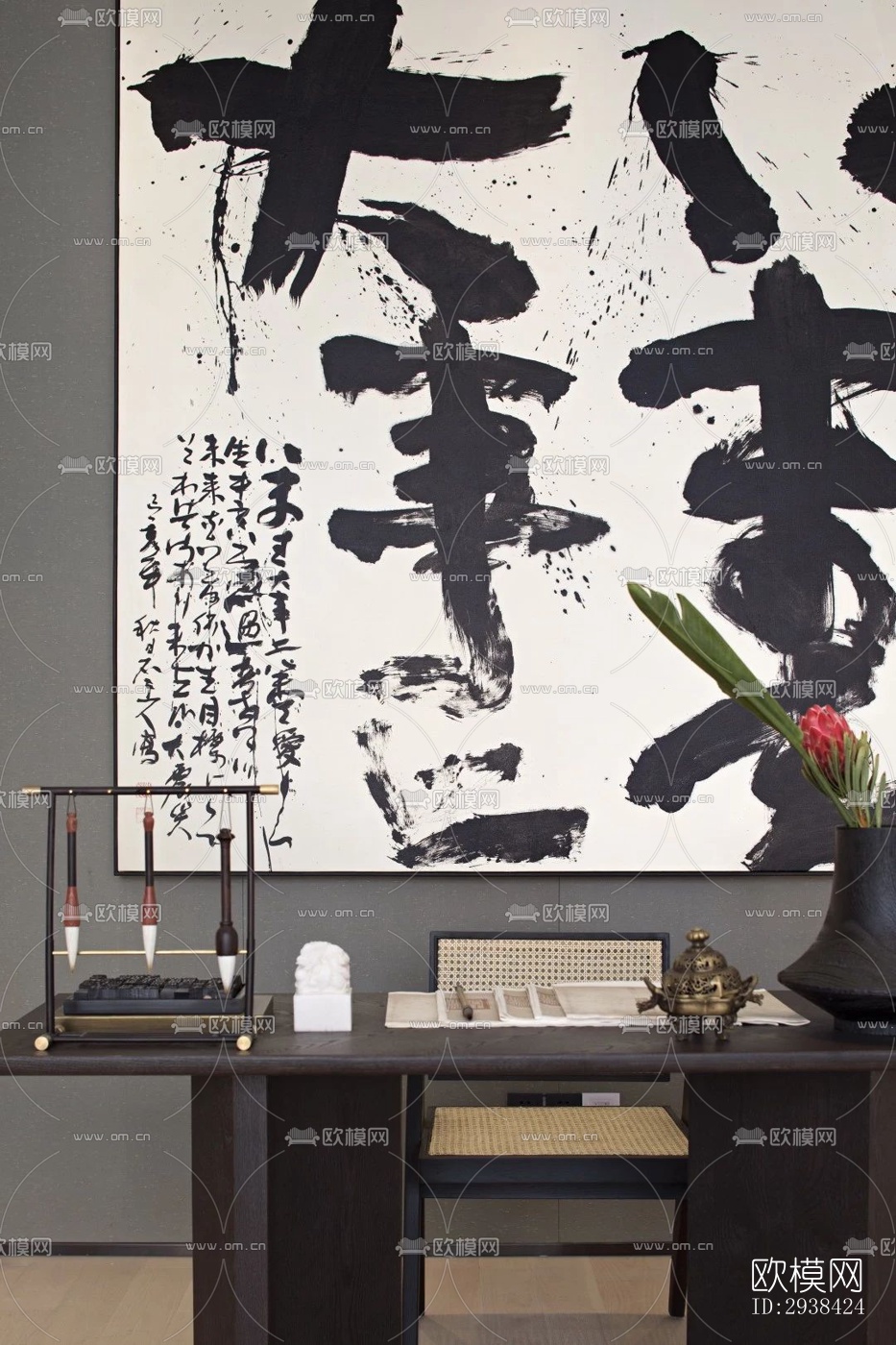 新中式售楼处效果图下载（渲染图8）