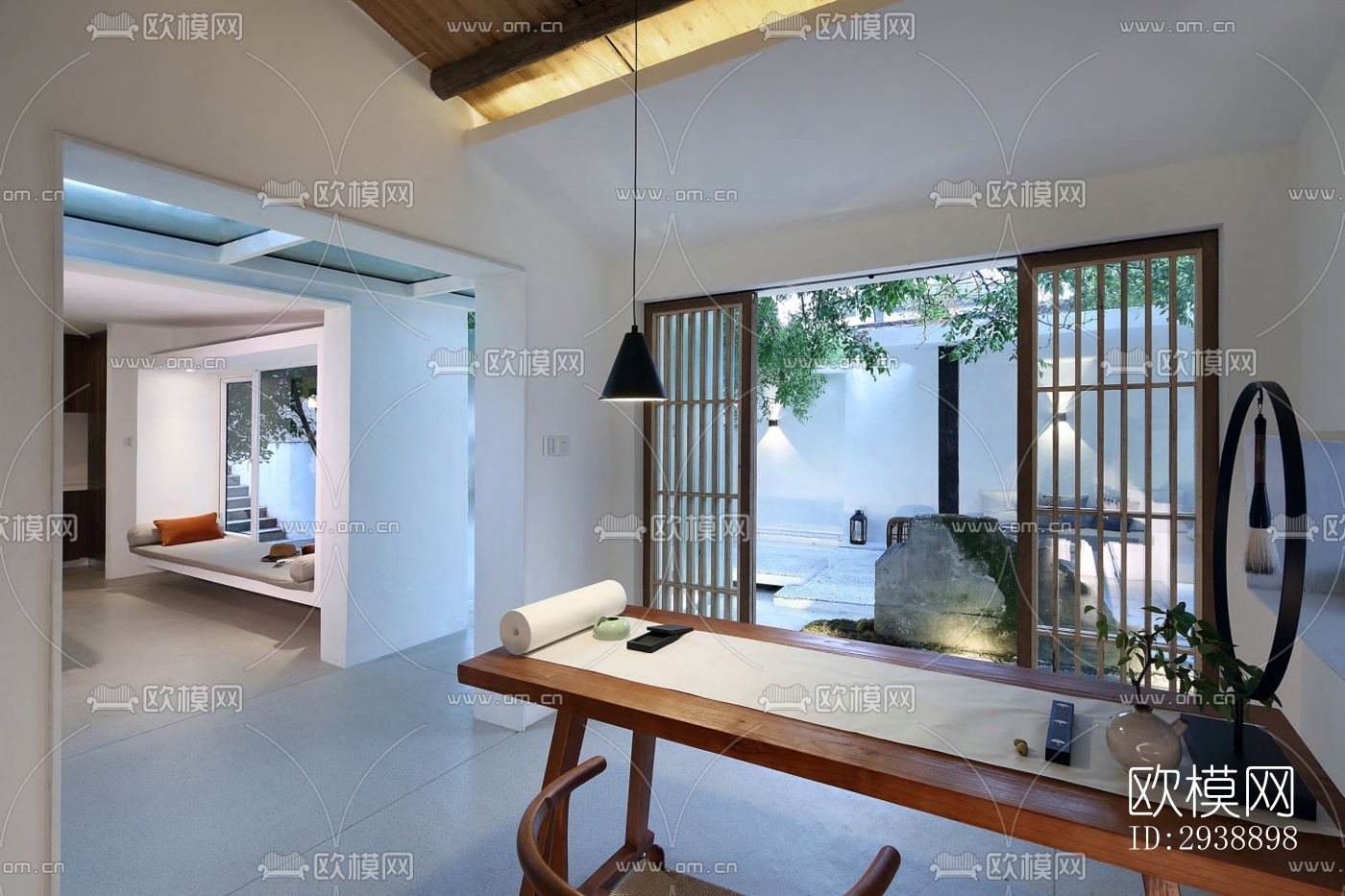 中式酒店民宿效果图下载（渲染图7）