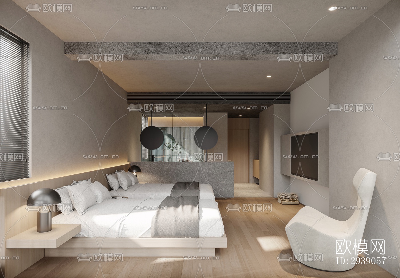 侘寂酒店民宿效果图下载（渲染图10）