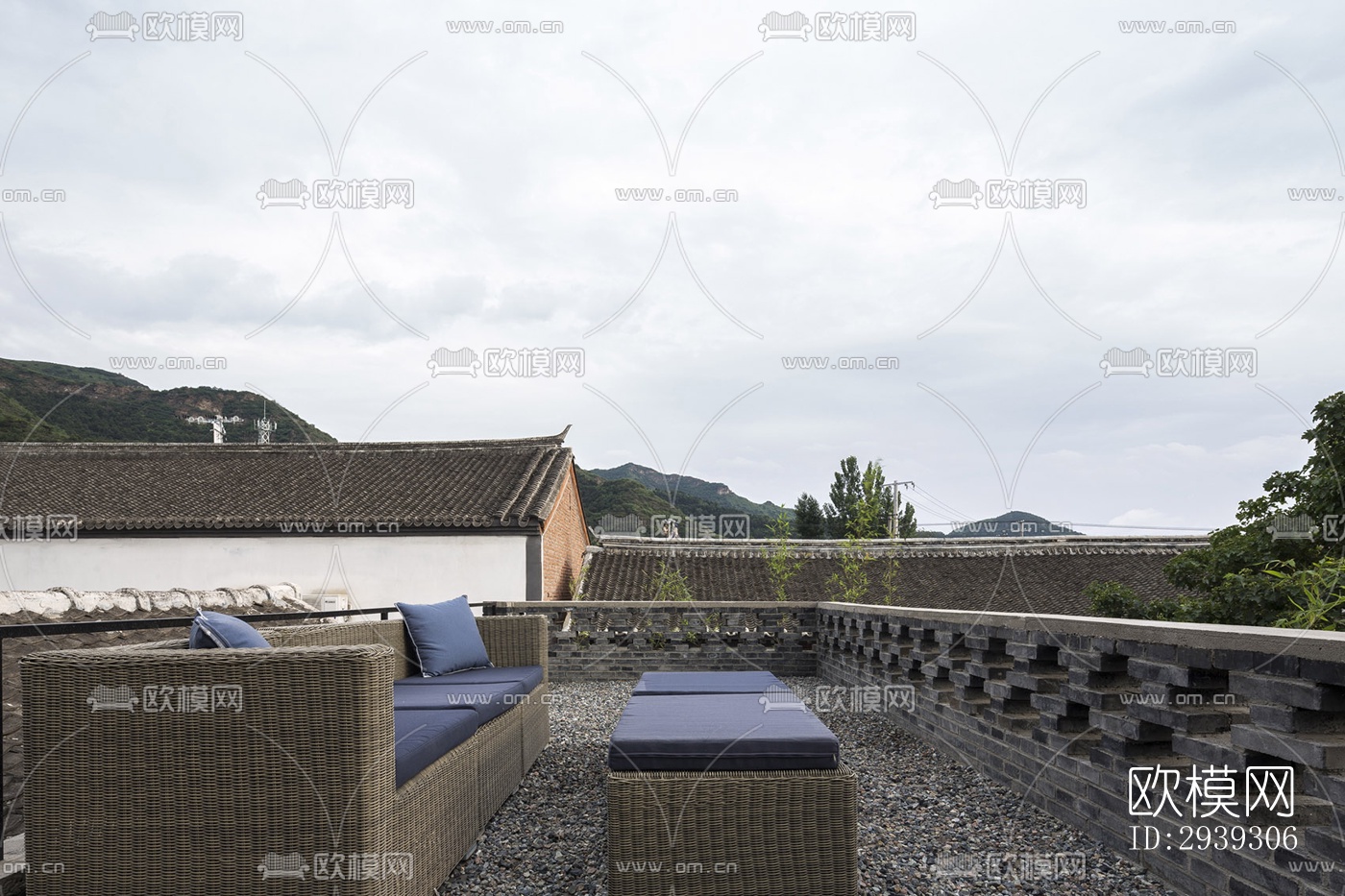 新中式酒店民宿效果图下载（渲染图11）