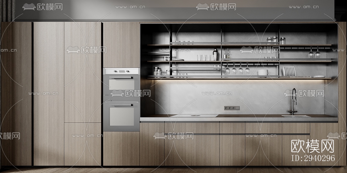 现代平层效果图下载（渲染图14）