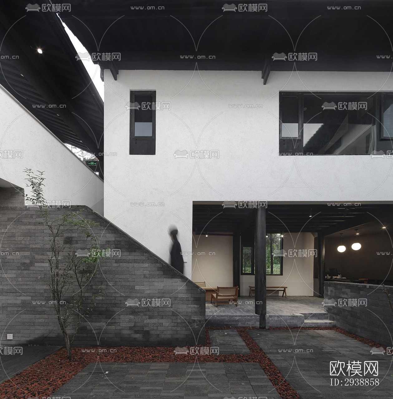 中式酒店民宿效果图下载（渲染图14）