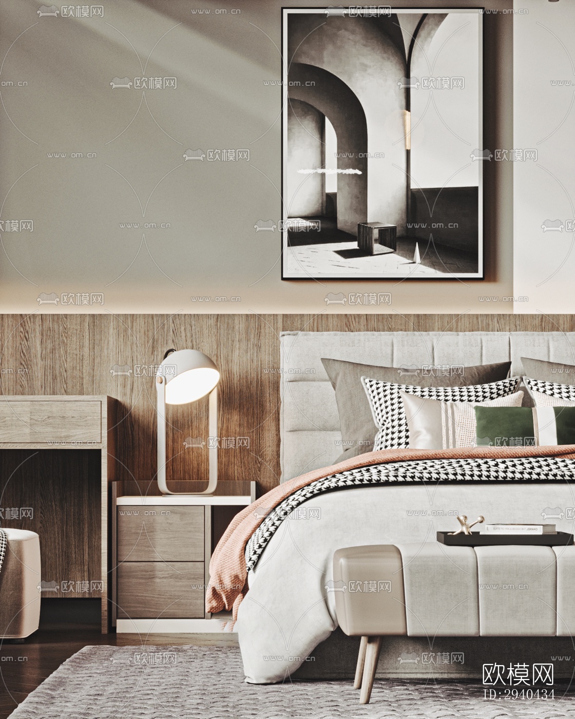 现代平层效果图下载（渲染图8）