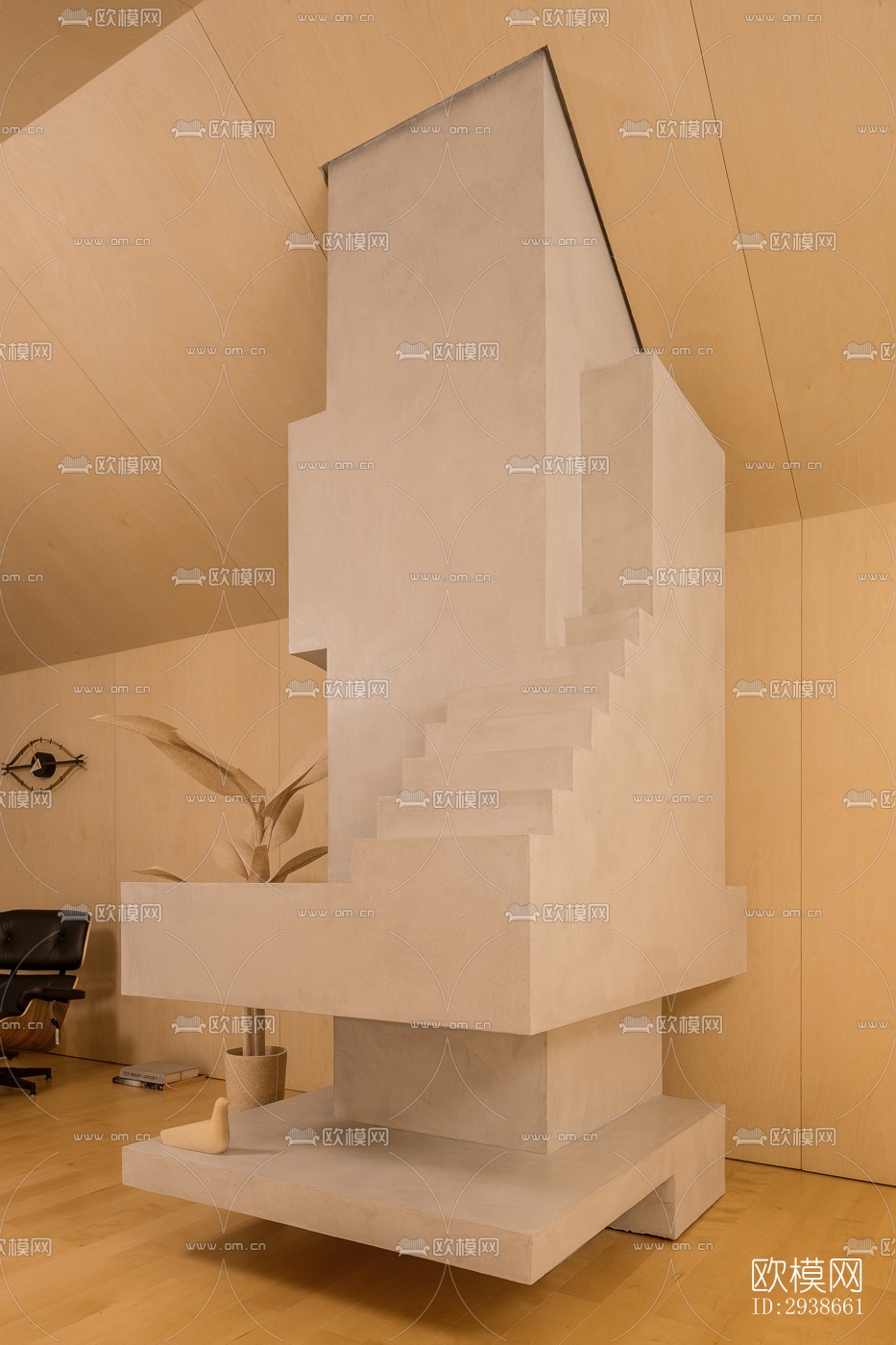 现代展览展厅效果图下载（渲染图2）