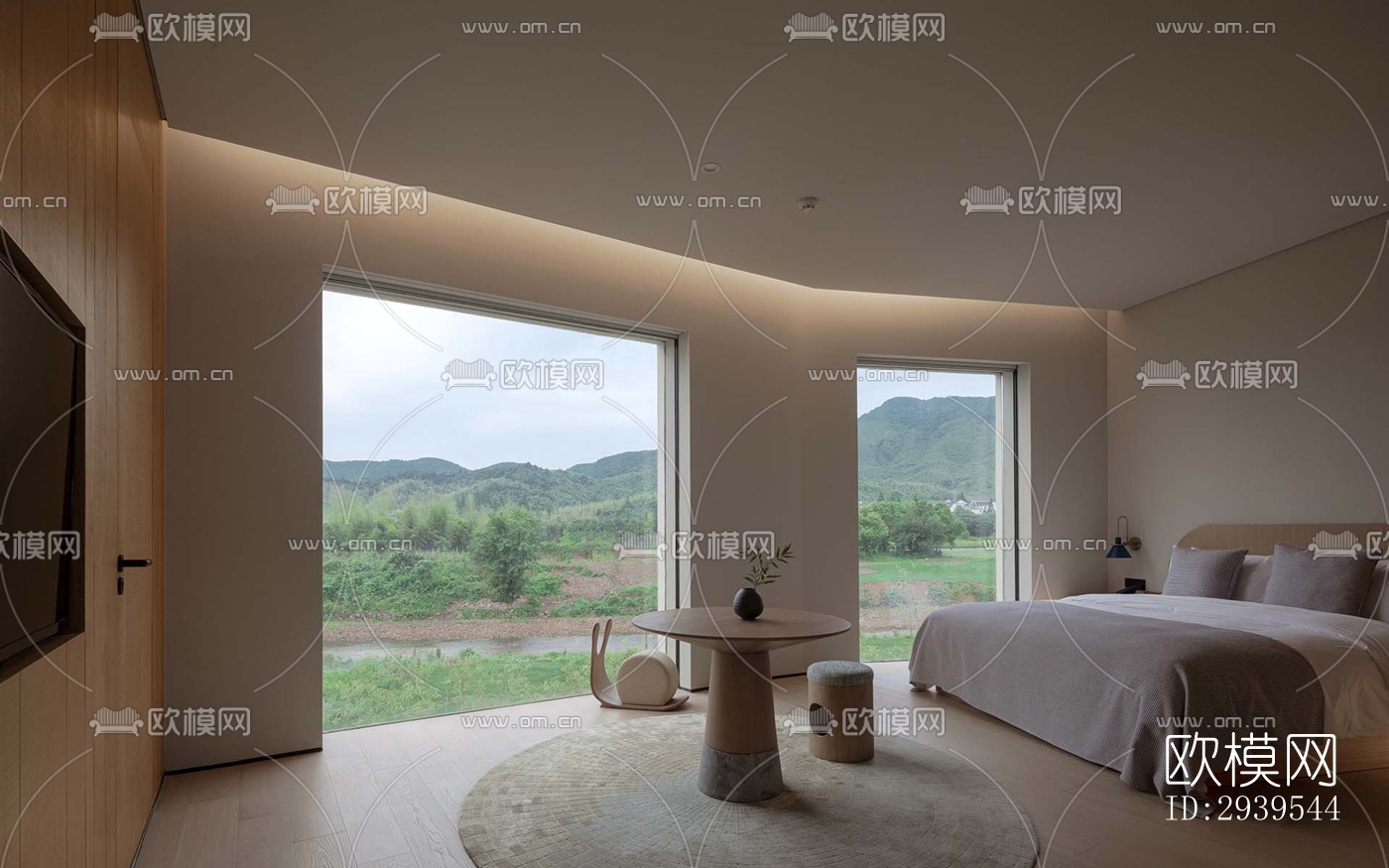 现代酒店民宿效果图下载（渲染图6）