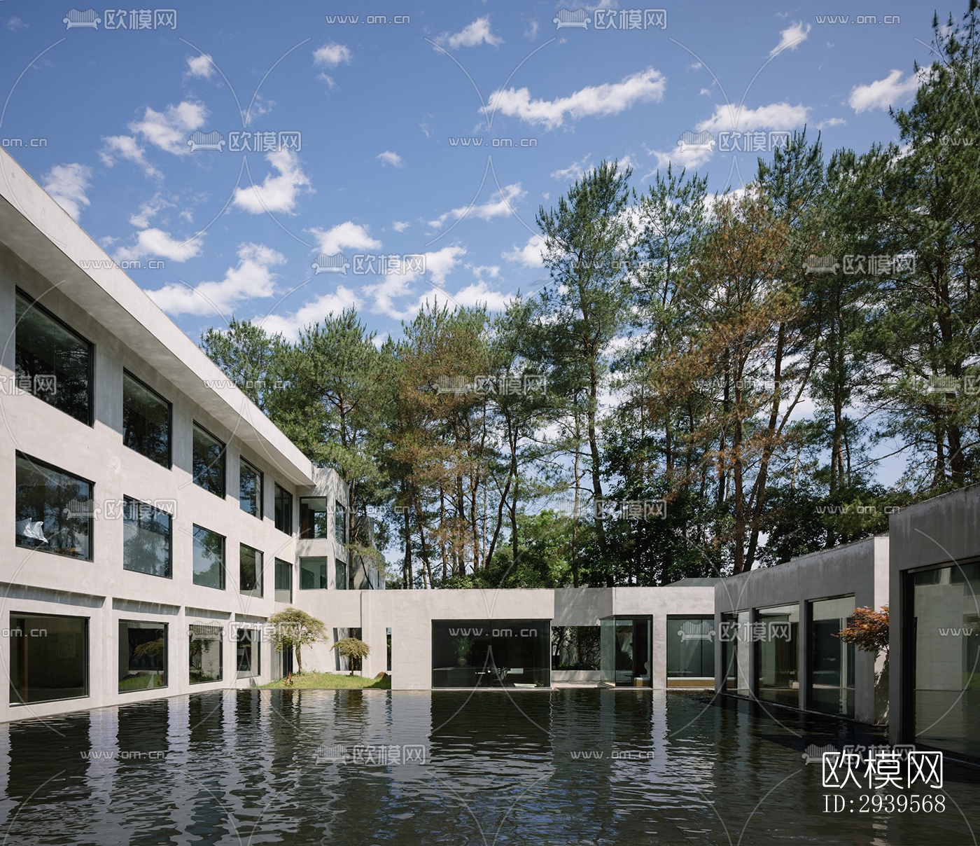 现代酒店民宿效果图下载（渲染图11）