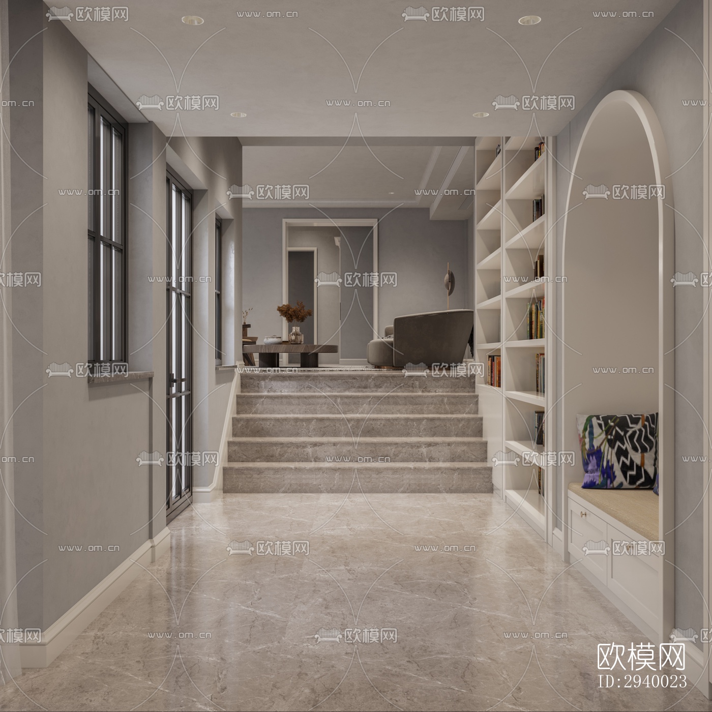 侘寂平层效果图下载（渲染图7）