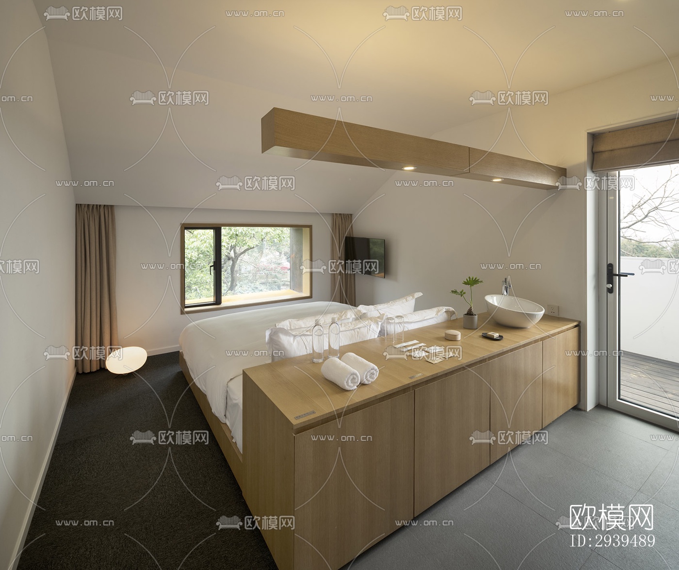 现代酒店民宿效果图下载（渲染图11）