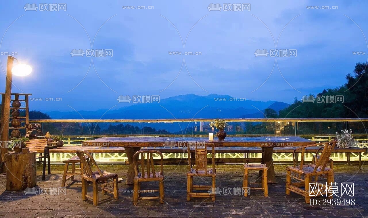 现代酒店民宿效果图下载（渲染图7）