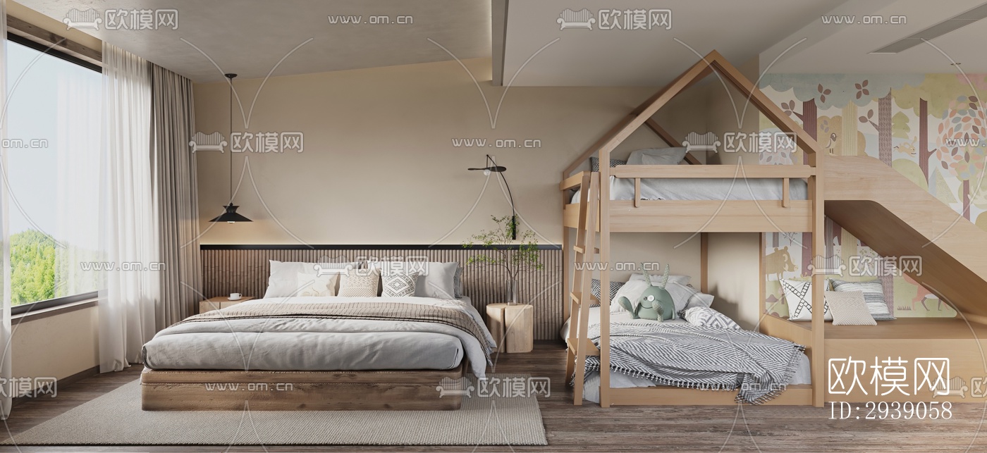 侘寂酒店民宿效果图下载（渲染图1）