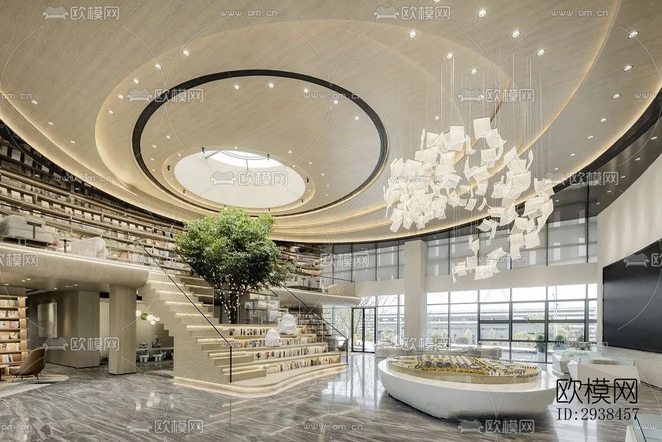 现代售楼处效果图下载（渲染图12）