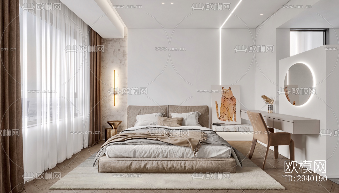 日式平层效果图下载（渲染图12）