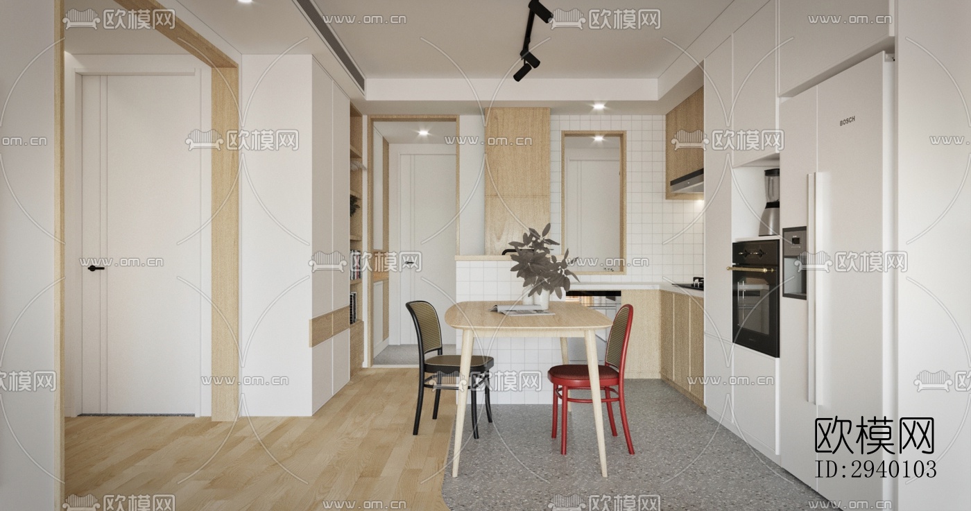 北欧平层效果图下载（渲染图3）