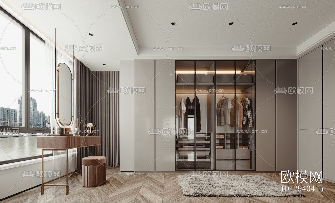 现代平层效果图下载（渲染图5）