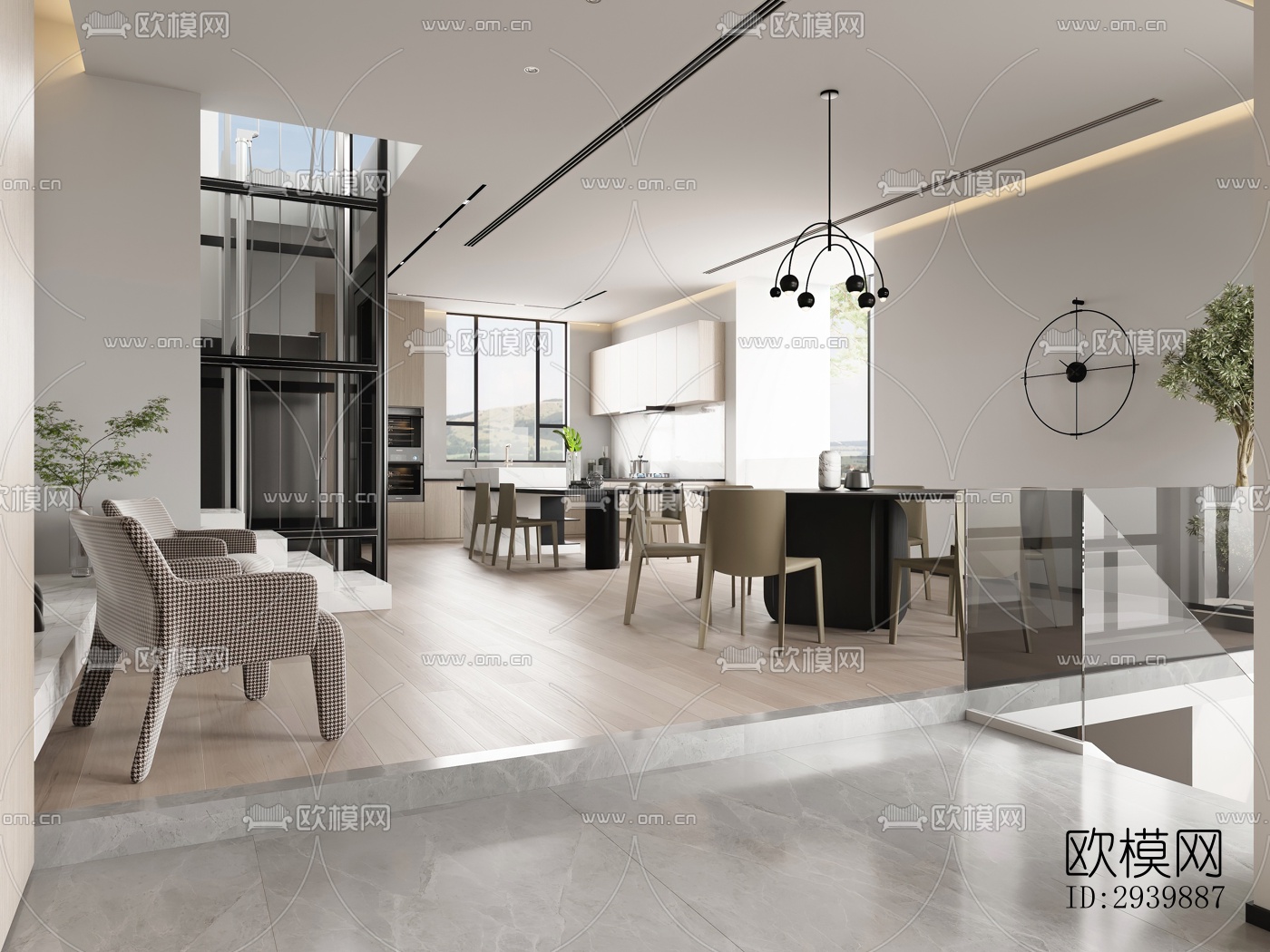 现代别墅效果图下载（渲染图15）