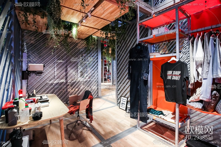 工业风展览展厅效果图下载(渲染图1)
