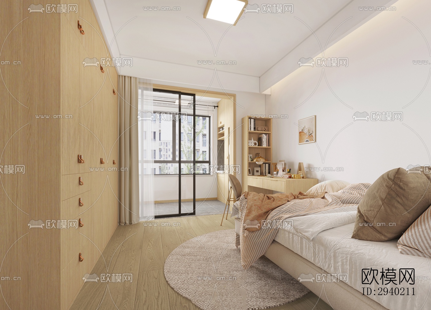 日式平层效果图下载（渲染图8）