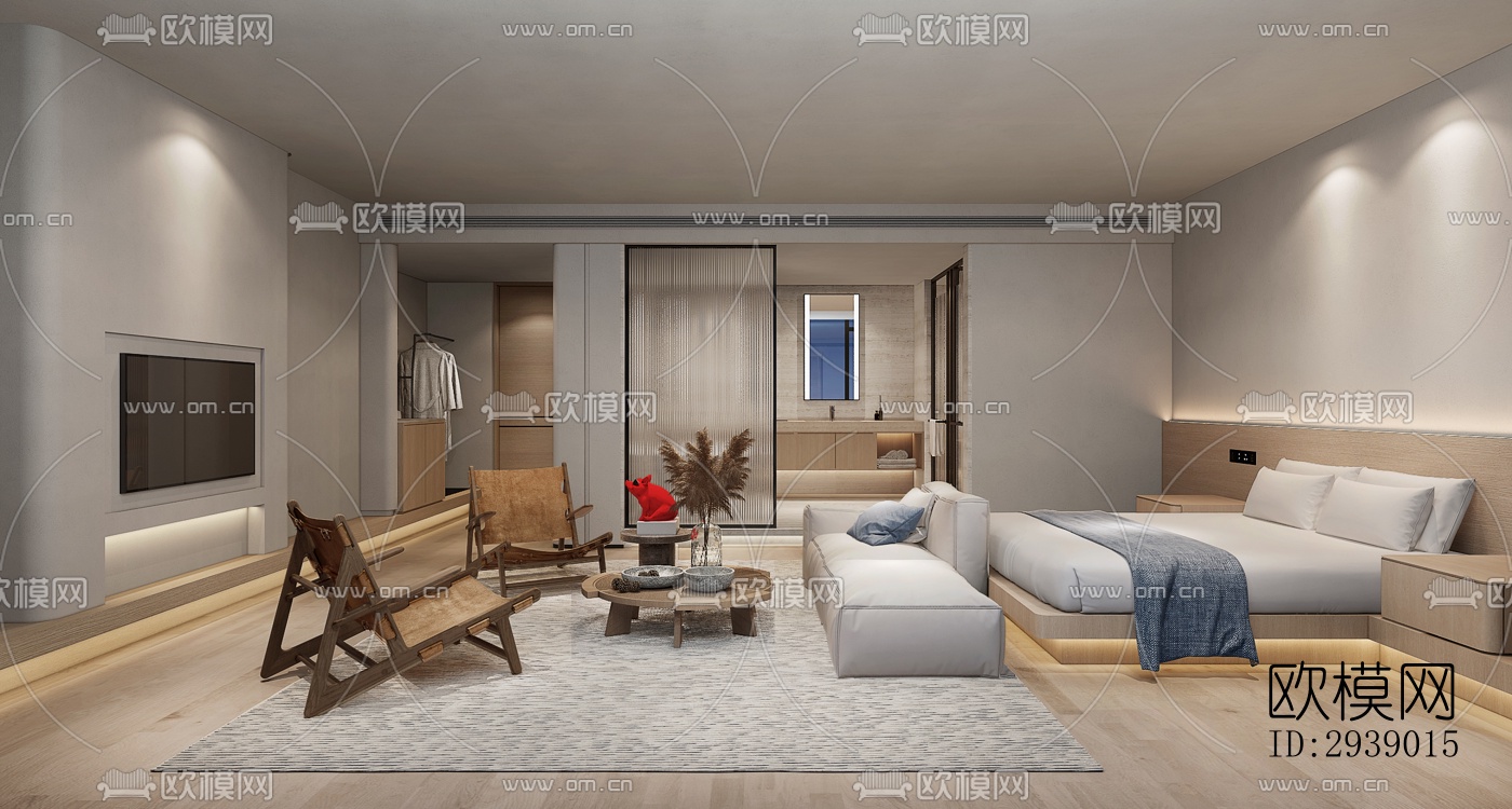 侘寂酒店民宿效果图下载（渲染图6）