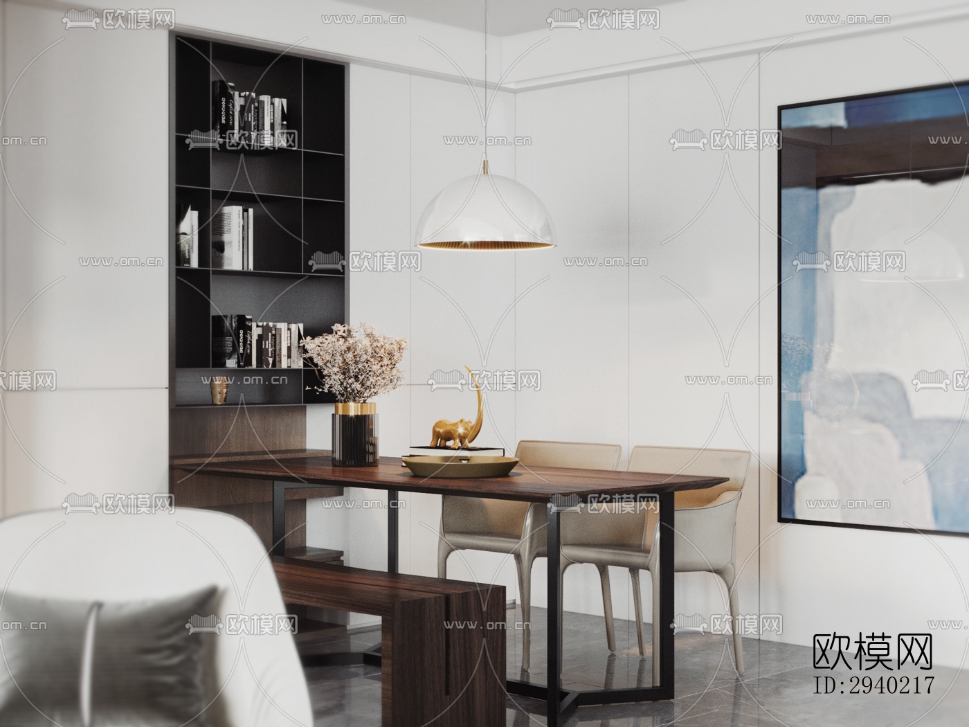 欧式平层效果图下载（渲染图8）