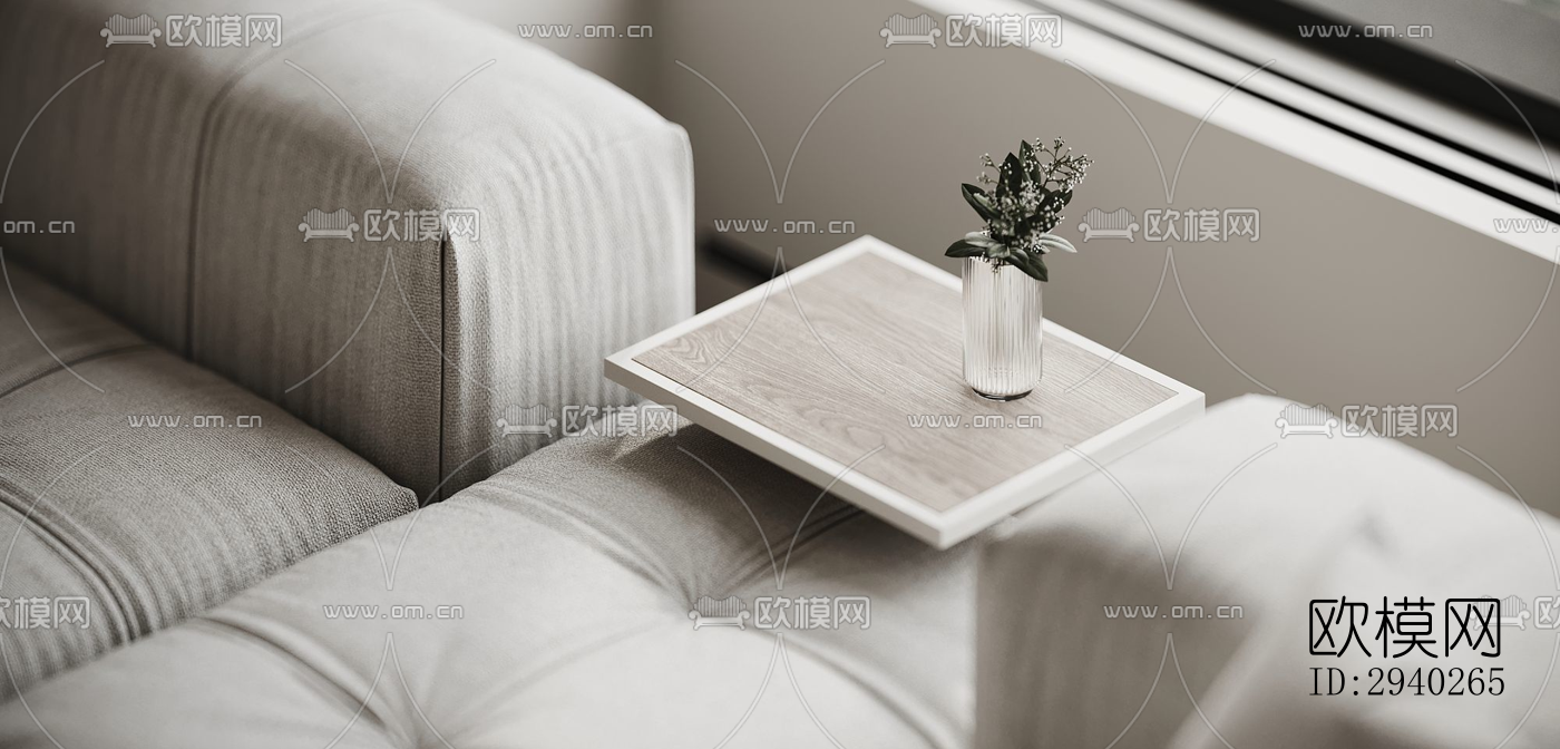 现代平层效果图下载（渲染图12）