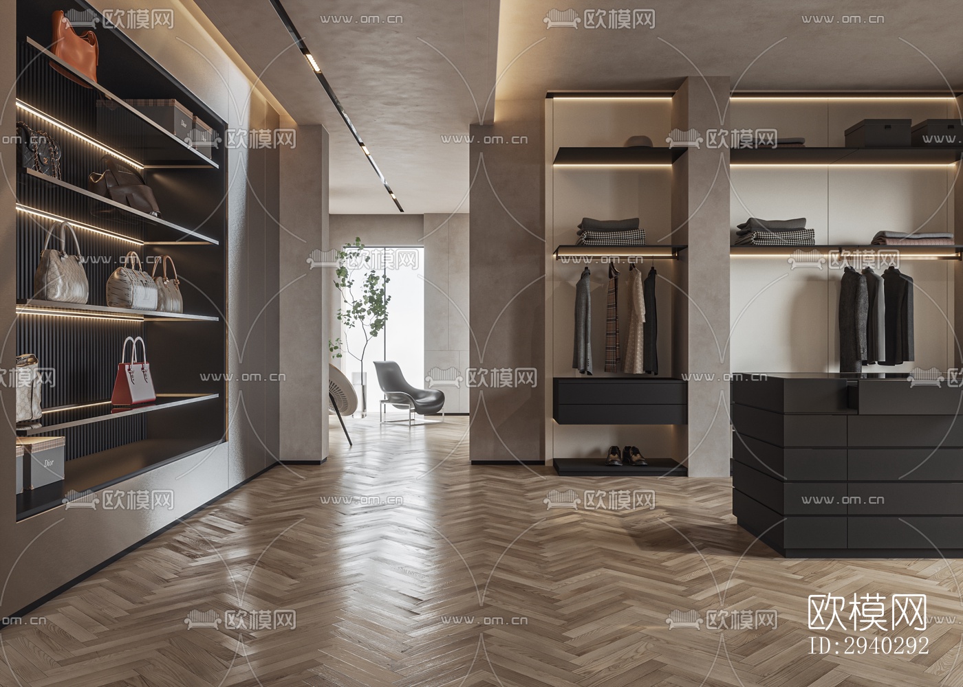 现代平层效果图下载（渲染图8）