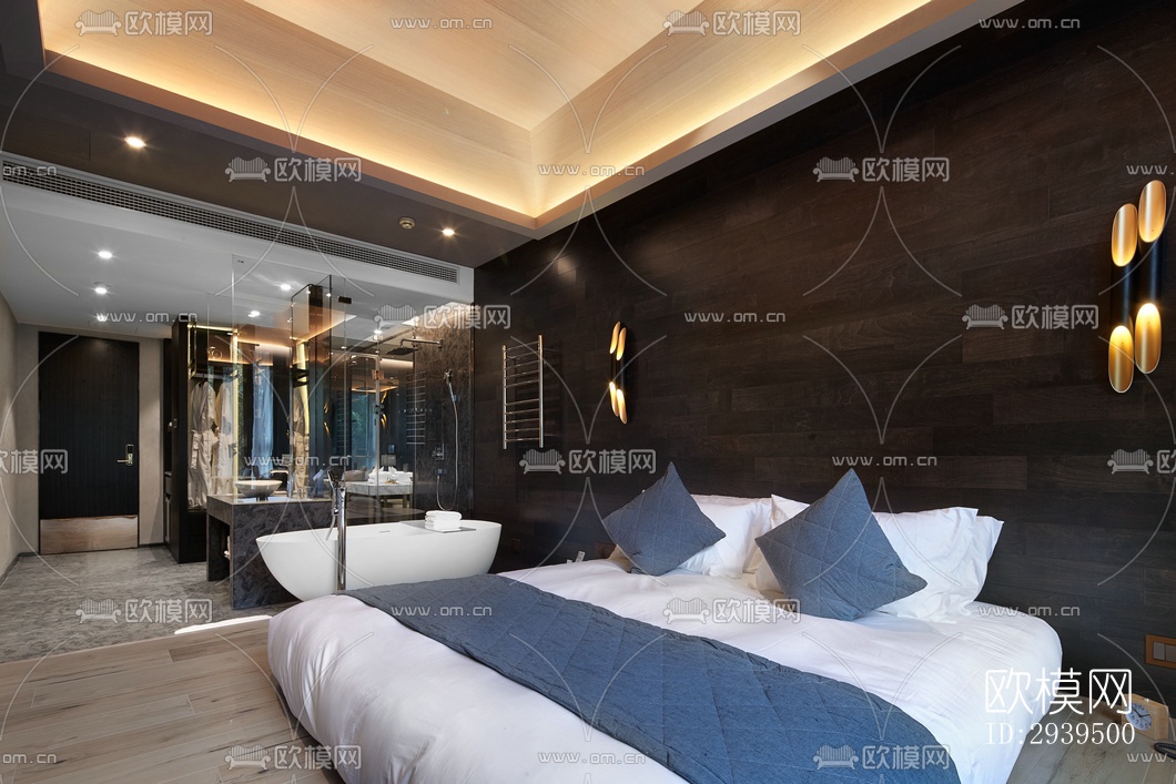 现代酒店民宿效果图下载（渲染图11）