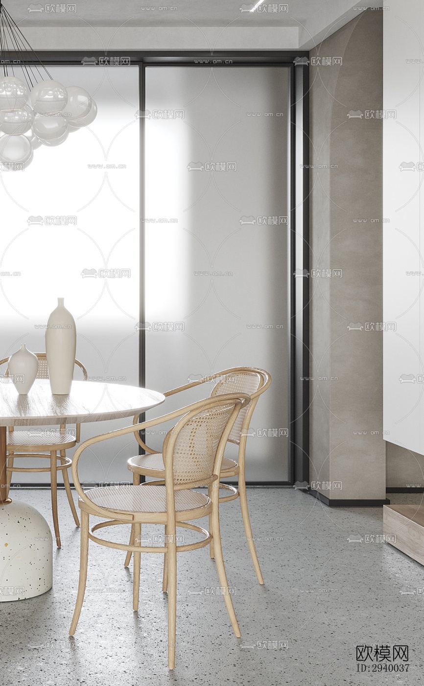 侘寂平层效果图下载（渲染图1）