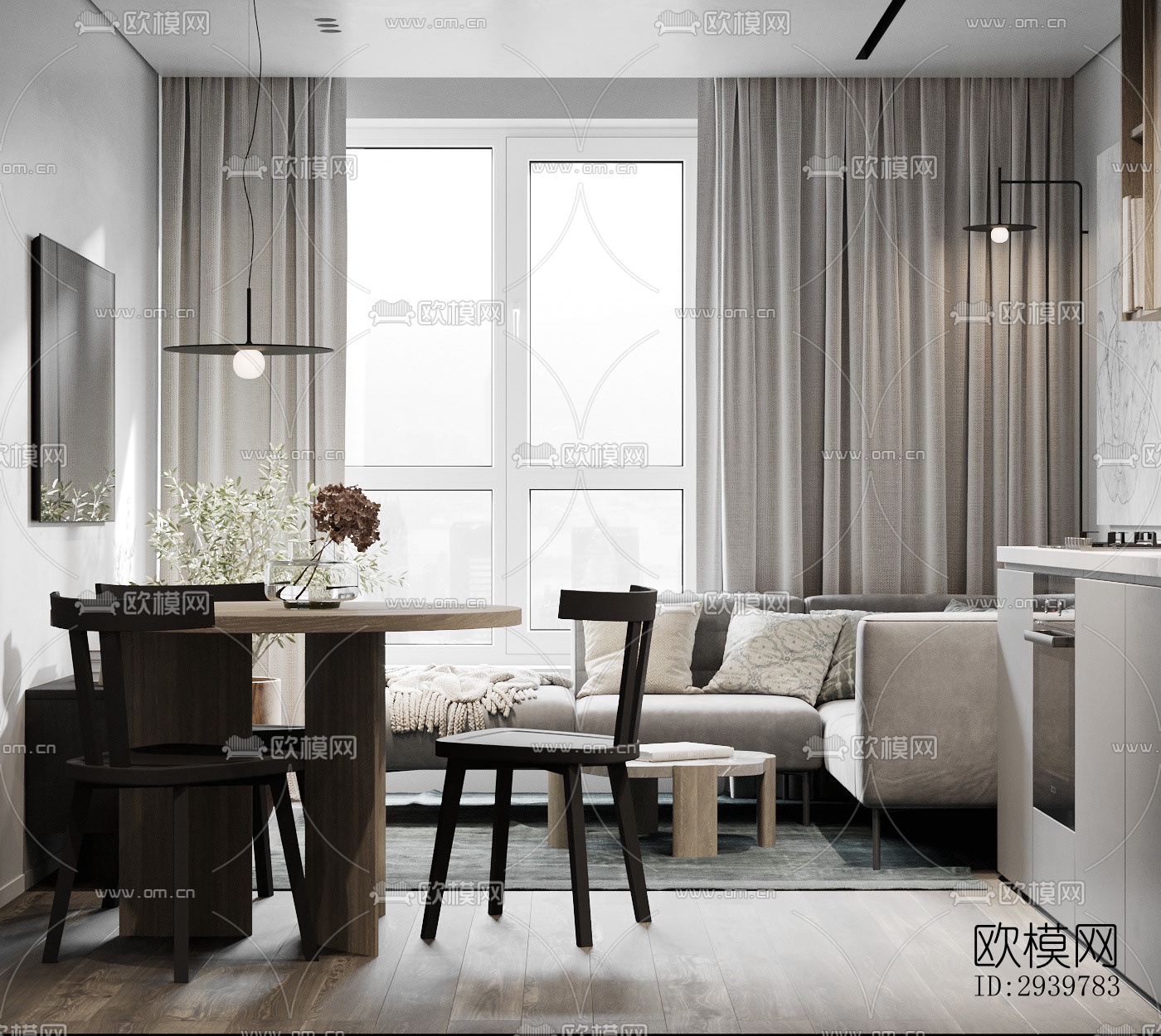 侘寂公寓效果图下载（渲染图4）