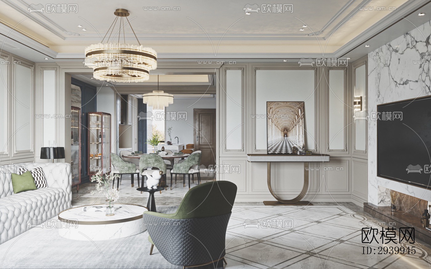 欧式复式效果图下载（渲染图18）