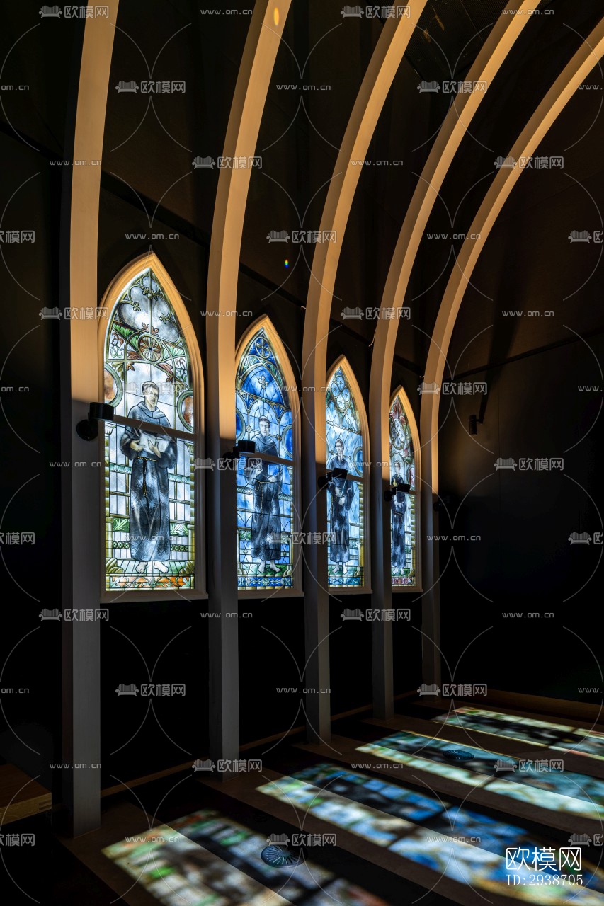 现代展览展厅效果图下载（渲染图10）