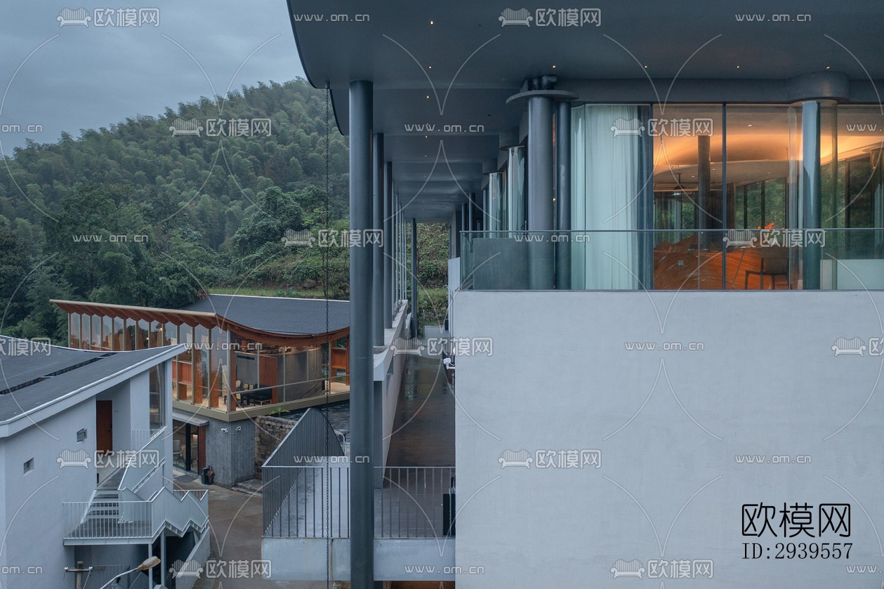 现代酒店民宿效果图下载（渲染图12）