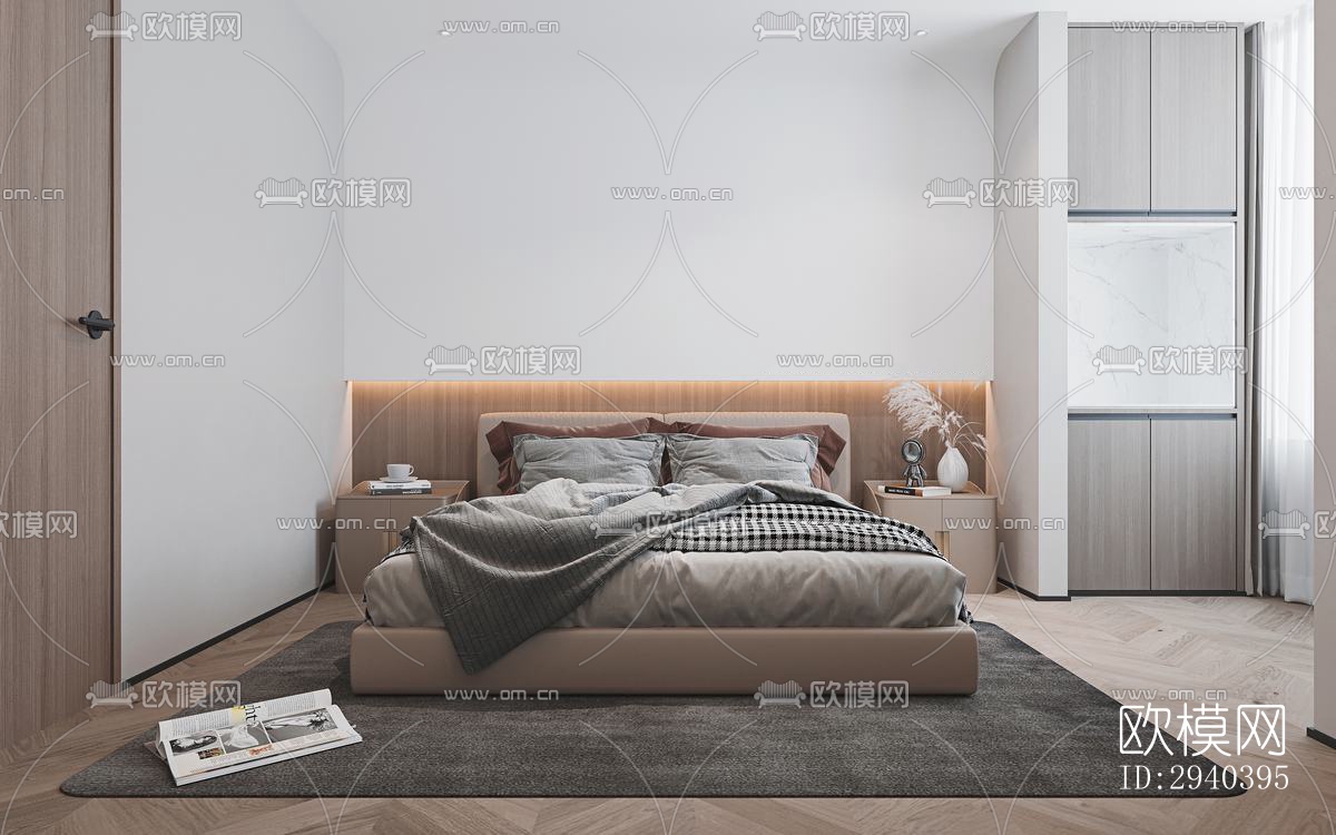 现代平层效果图下载（渲染图13）