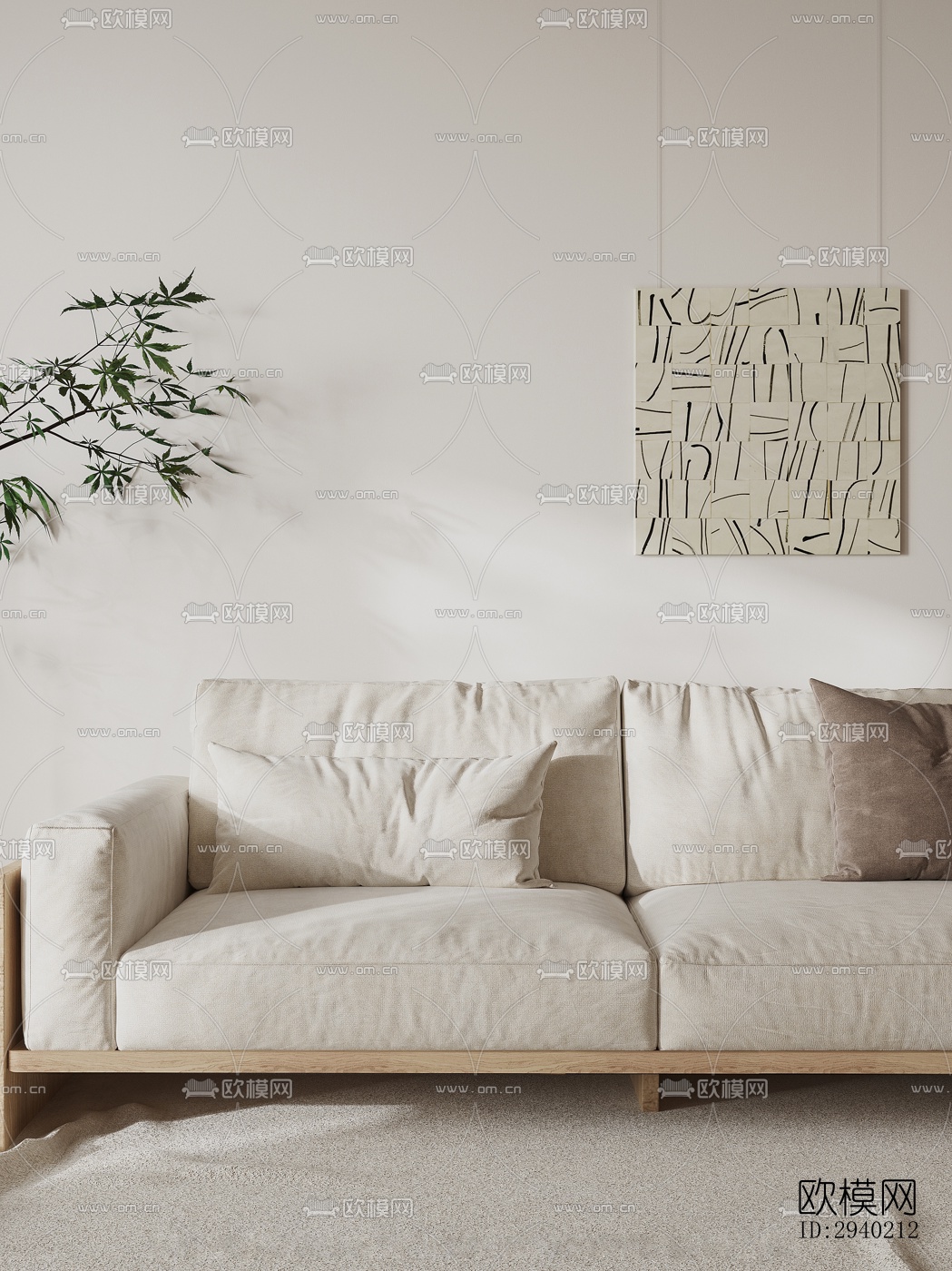 日式平层效果图下载（渲染图3）