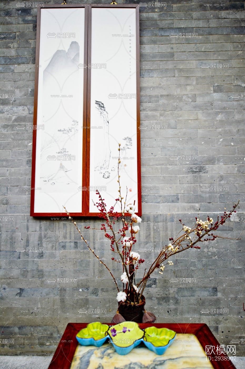 中式酒店民宿效果图下载（渲染图9）