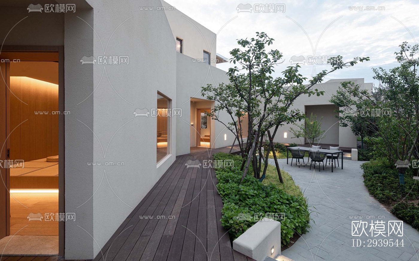 现代酒店民宿效果图下载（渲染图19）