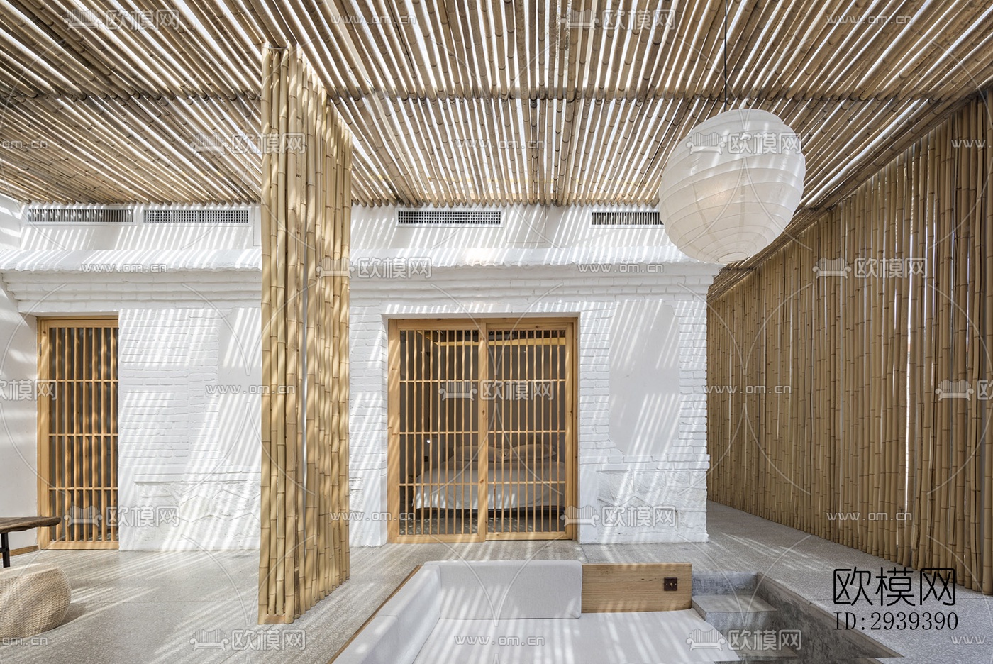 新中式酒店民宿效果图下载（渲染图10）