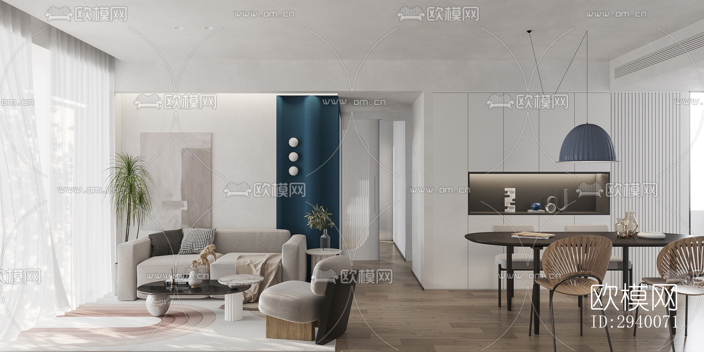 北欧平层效果图下载（渲染图8）