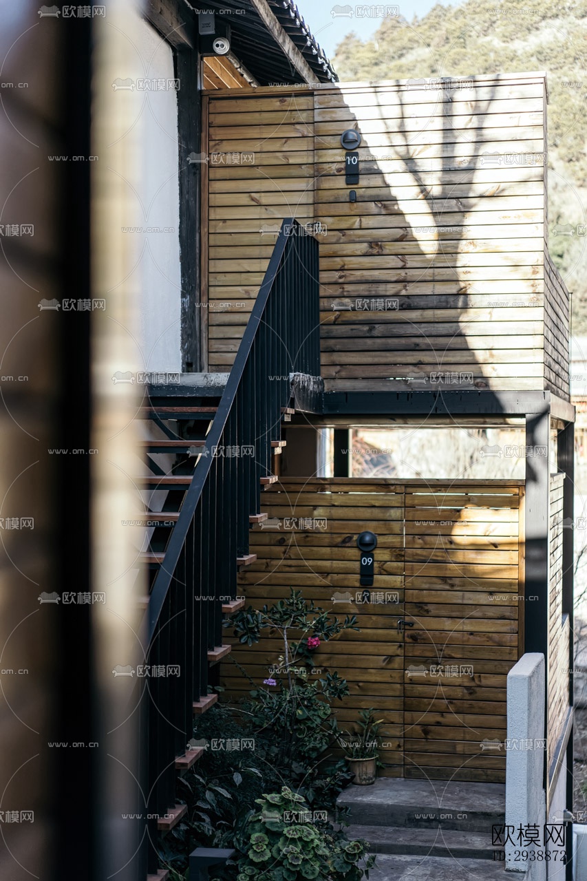 中式酒店民宿效果图下载（渲染图13）